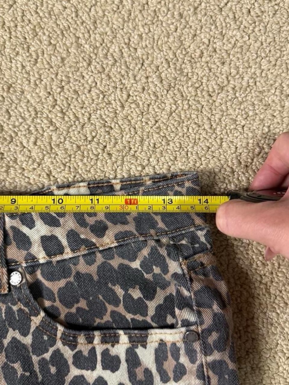 Oat New York Leopard Print Jeans - Black Brown Cream - Picture 4 of 4